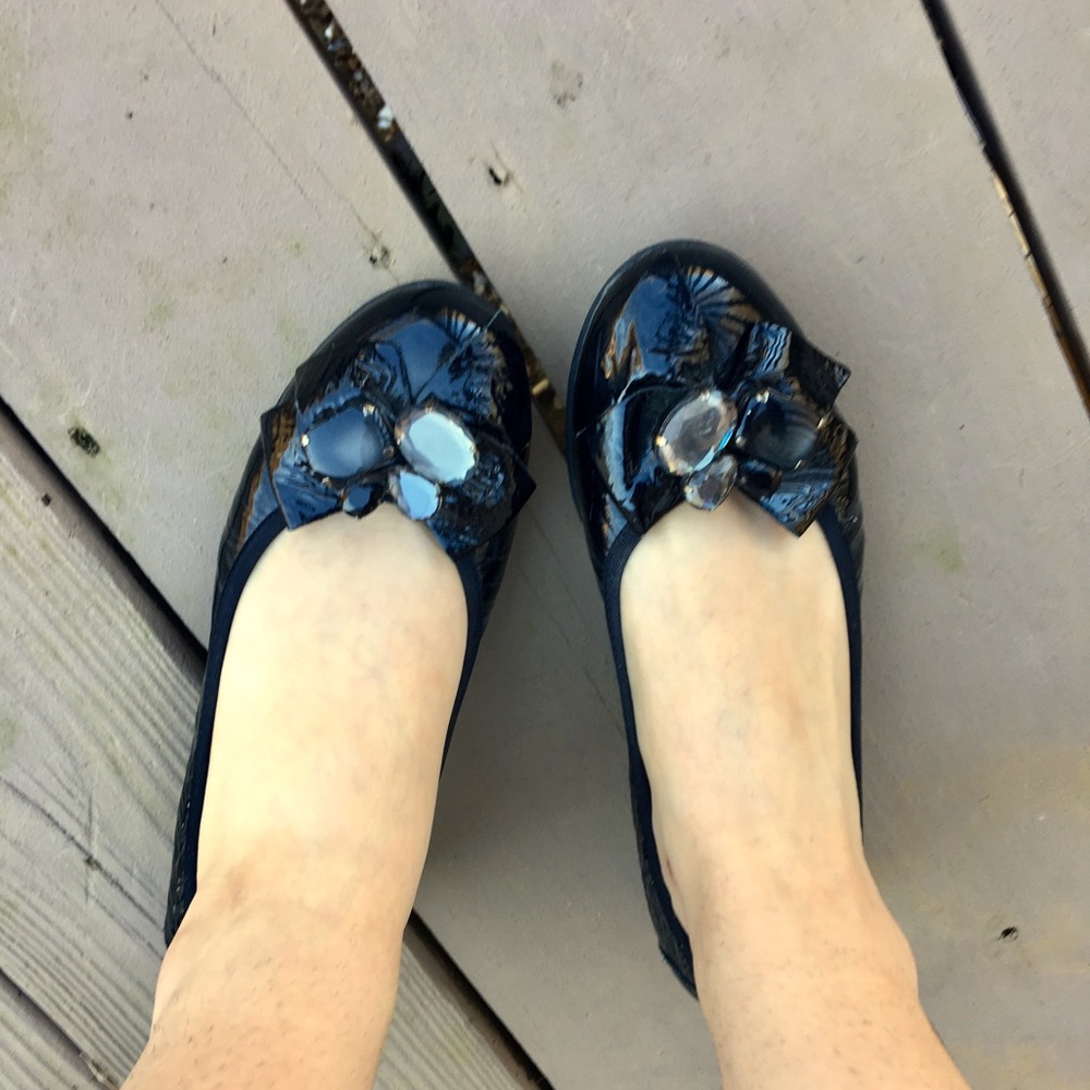 Genuine Leather Spanish Elastic Jewel Flats